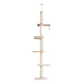 Floor-to-Ceiling Cat Tree Tower – Adjustable 290cm Scratching Post