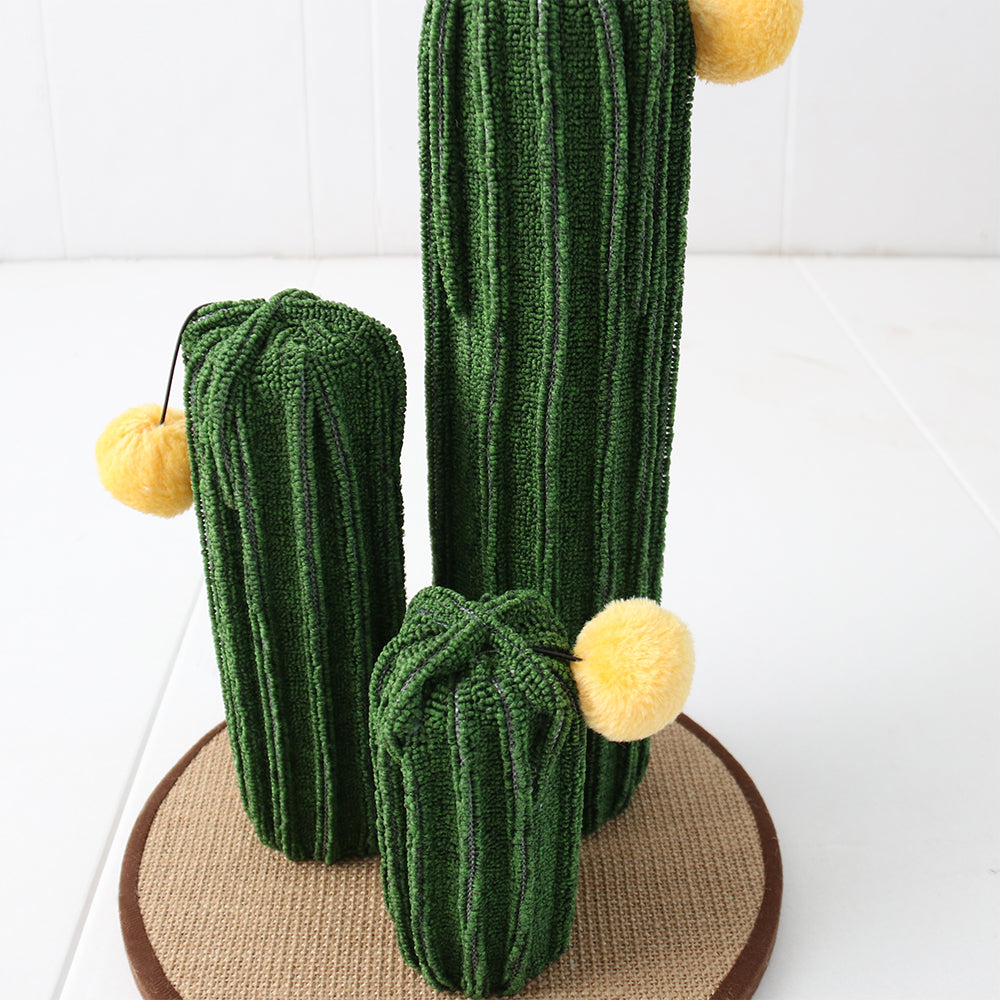 Cactus Cat Scratching Post – Multi-Level Indoor Cat Scratcher with Toy
