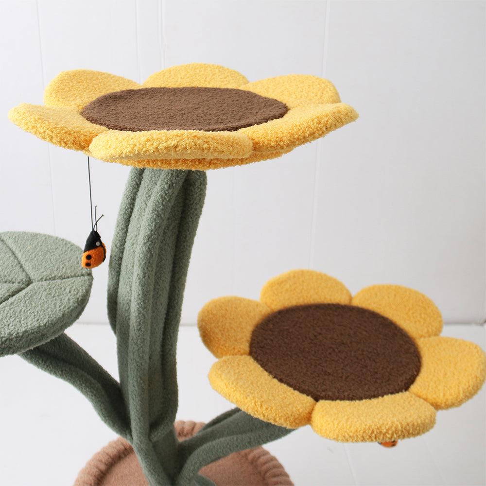 Sunflower Cat Tree – Flower Pot Cat House